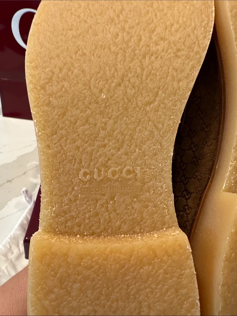 Gucci brown suede